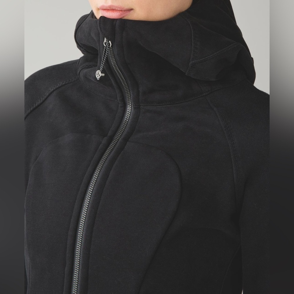 Lululemon Pleat To Street Hoodie Zip Jacket Pleated Back Jacket Black Sz 2 - Picture 3 of 16